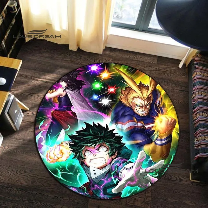 Anime My Hero Academia Carpet 3D printed Cartoon round rug living room bedroom child study room decoration round rug floor mat 2