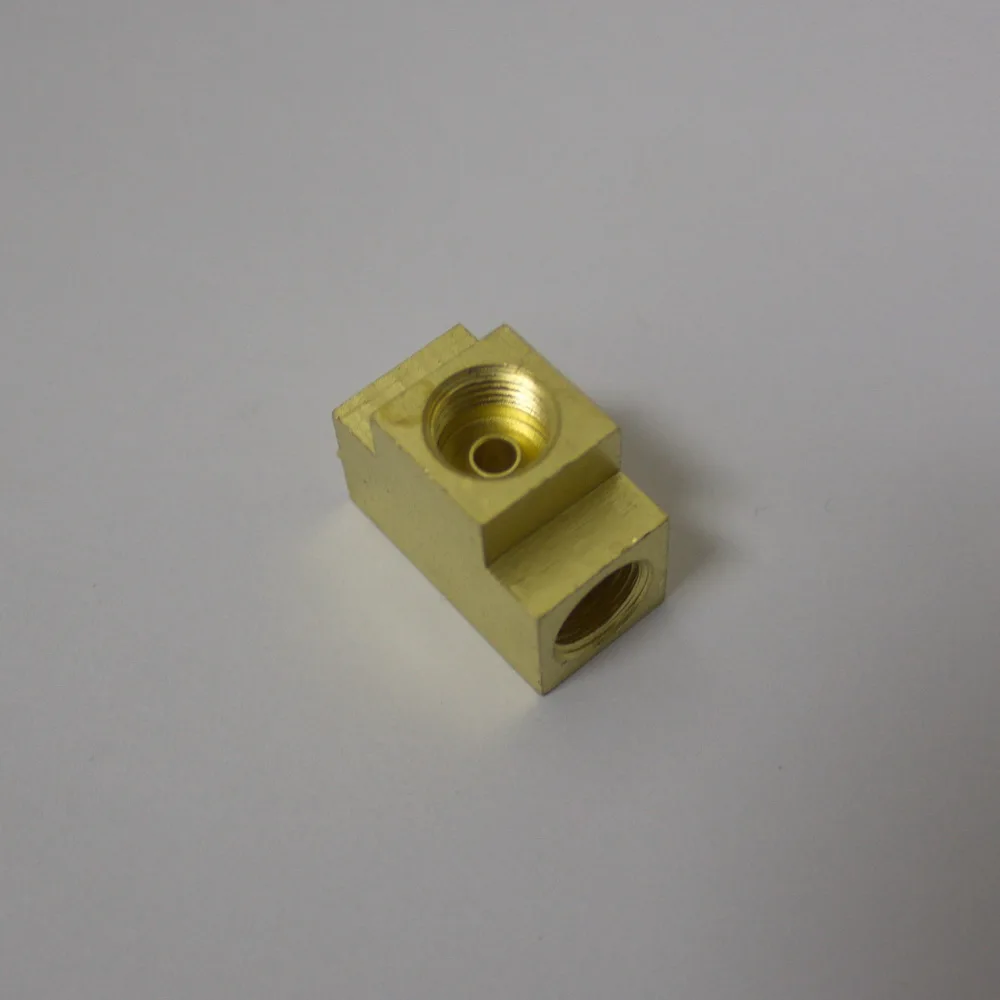 Three Way M10x1 Female Inverted Brass Block Tee Union Adapter Connector For Brake Hose Clutch Oil Line Pipe Tube