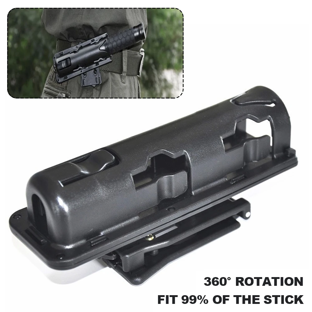 360 Degree Rotation Retractable Baton Case Holster Universal Tactical Baton Holder Self Defense EDC Outdoor Hunting Survial Tool