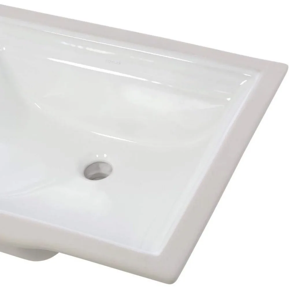Memoirs Undercounter Lavatory, White, 5" To 6" Product Dimensions	17.31D x 8.63H 6