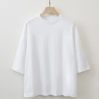 2025 Summer Oversized Basic T shirt Cotton Top - Image 4