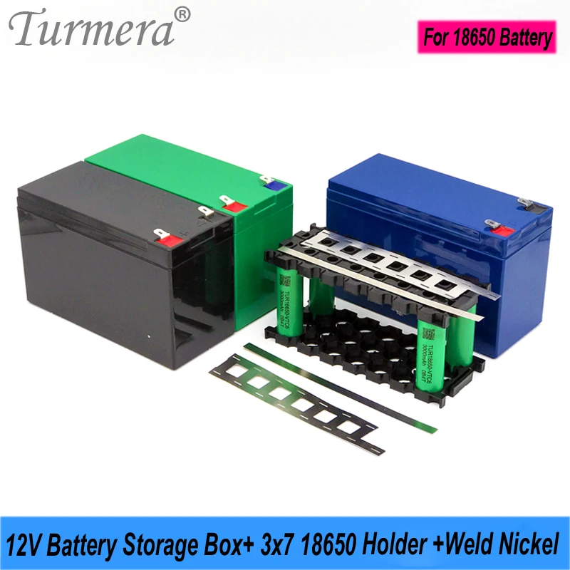 Turmera 12V Batteria Scatola 3X7 18650 Supporto Con Saldatura Nichel Per 7Ah A 23Ah Moto Batterie Al Litio Sostituire L'Uso Al Piombo-Acido