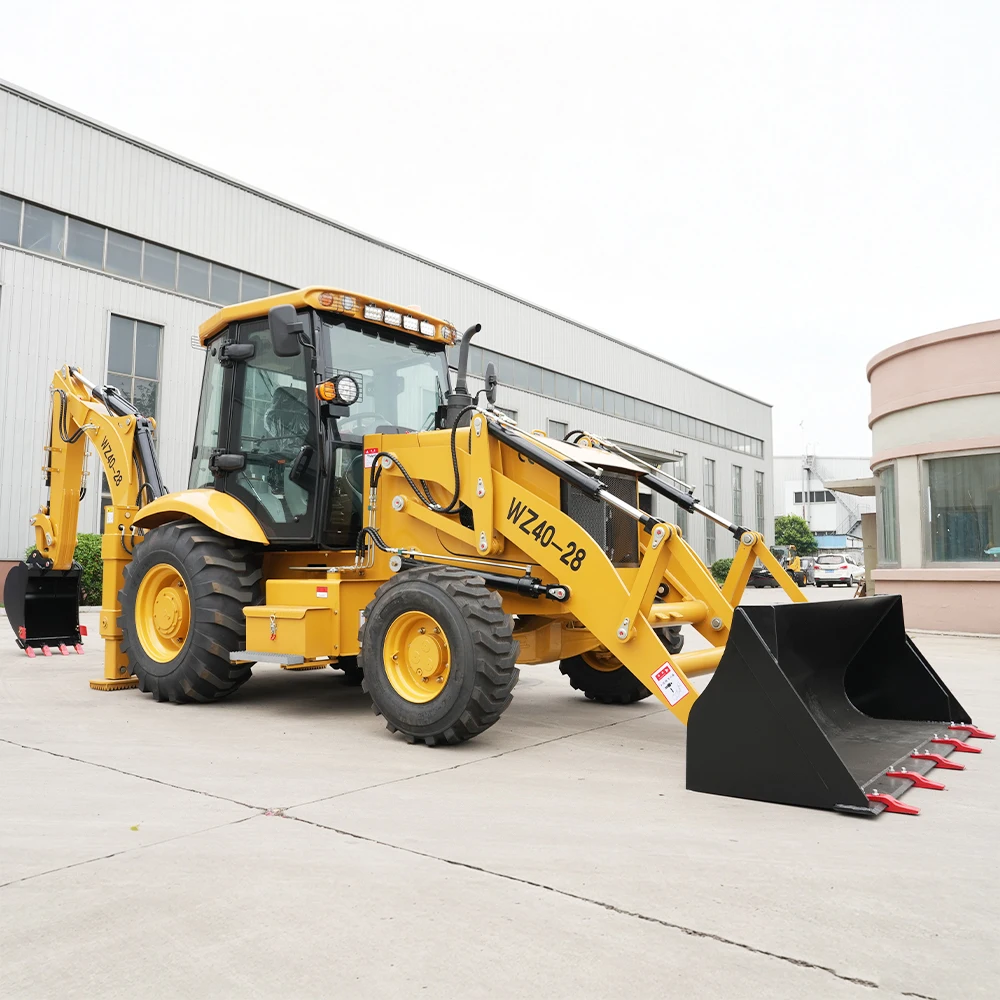 Baggerlader aus chinesischer Produktion, Allradantrieb, hydraulischer Baggerlader, CE-zertifiziert, Baumaschinen für die Landwirtschaft