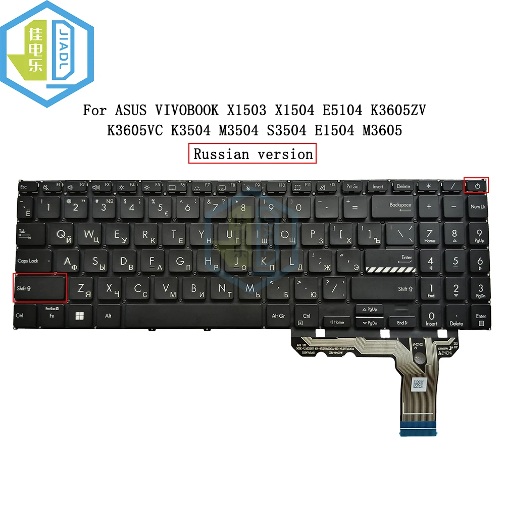 US RU PO HU GR backlit Keyboard For ASUS VivoBook 15X OLED X1503