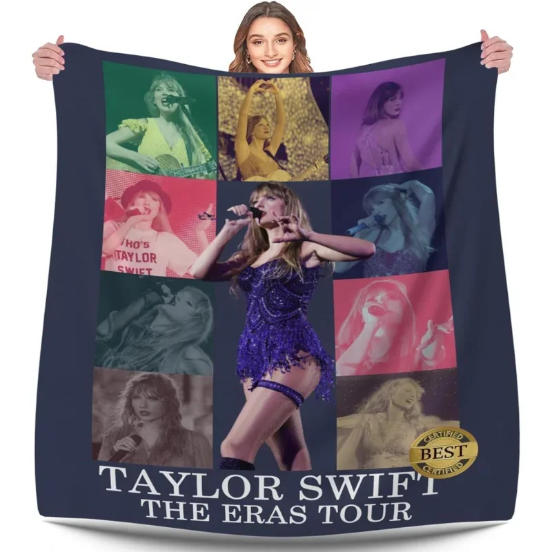 

ERAS Tour Swift Blanket Taylor Singer Music Album Throw Blankets Bedroom Decorations Warm Blanket 60X50 for Travel Camping Home