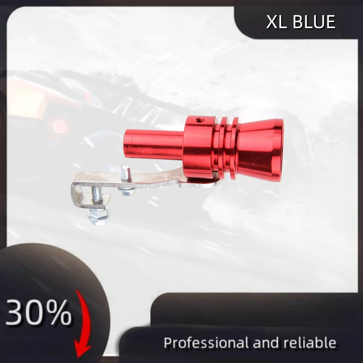 

XL BLUE Blow Off Valve Noise Whistle Simulator Turbo Sound Muffler Tip Car