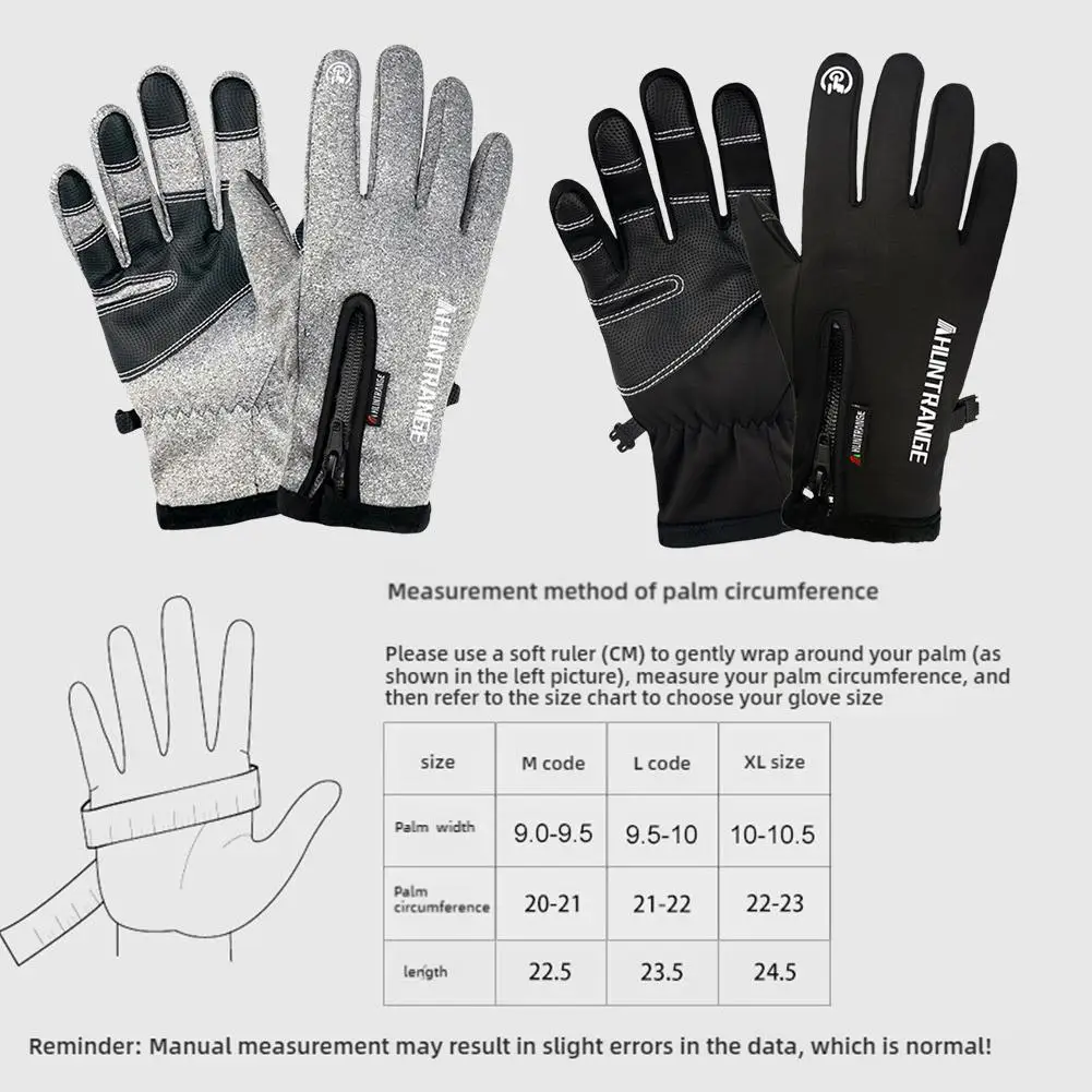Windproof Touchscreen Finger Snow Ski Gloves For Men Women Waterproof Winter Gloves Cold Weather Non-Slip Thick Fleecing Mittens 6