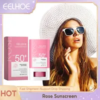 Facial Body Rose Sunscreen Cream Stick SPF50+ Skin Protective Cream Anti Sun Facial Protection Refreshing Moisturizing Sunscreen 1