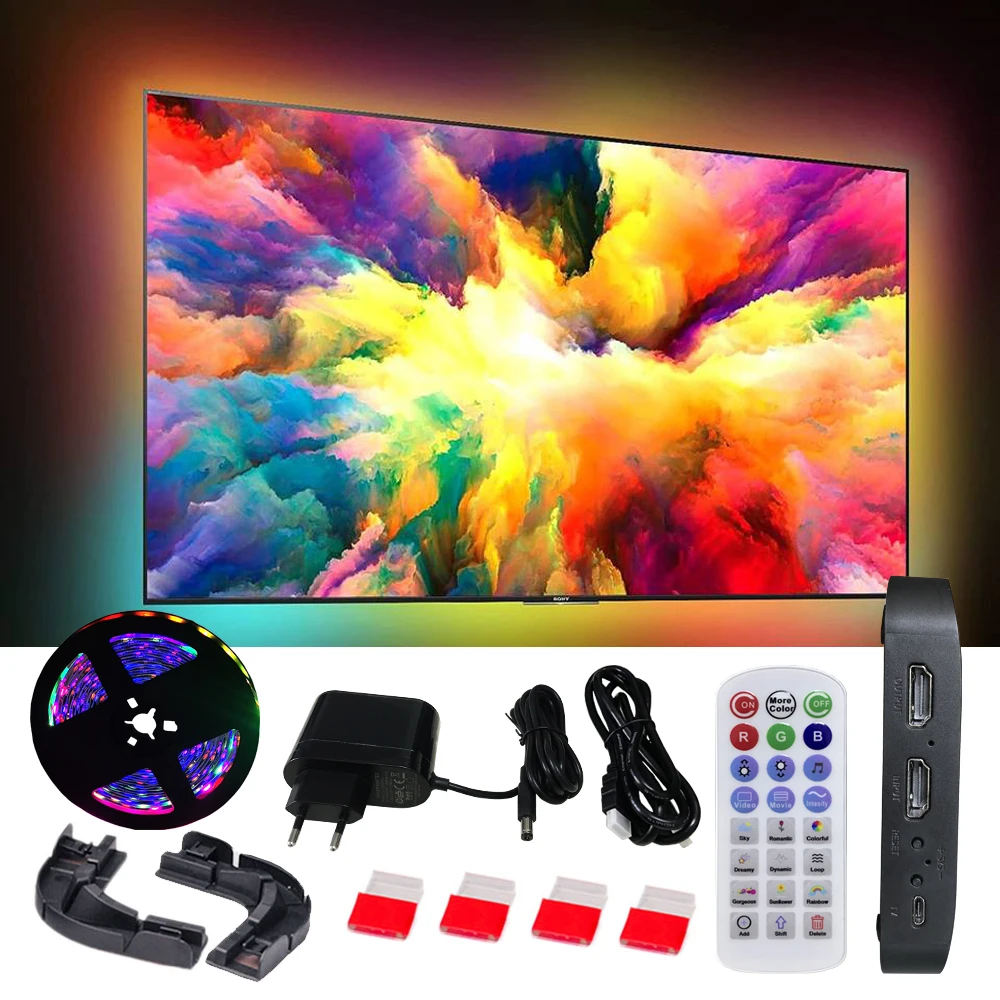 Ambient TV Fancy Led Backlight 4K HDMI 2.0 Device Sync Box And