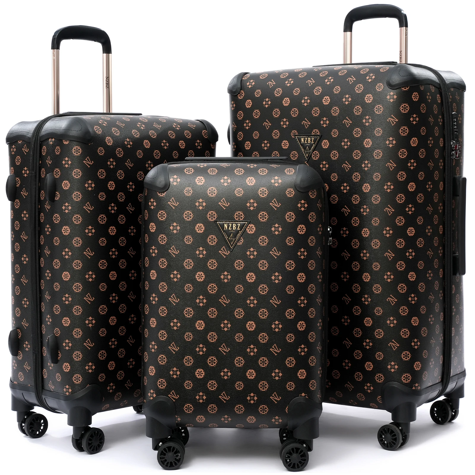 Urecity الفاخرة الرجعية 3 قطعة مجموعة الأمتعة فو ا...