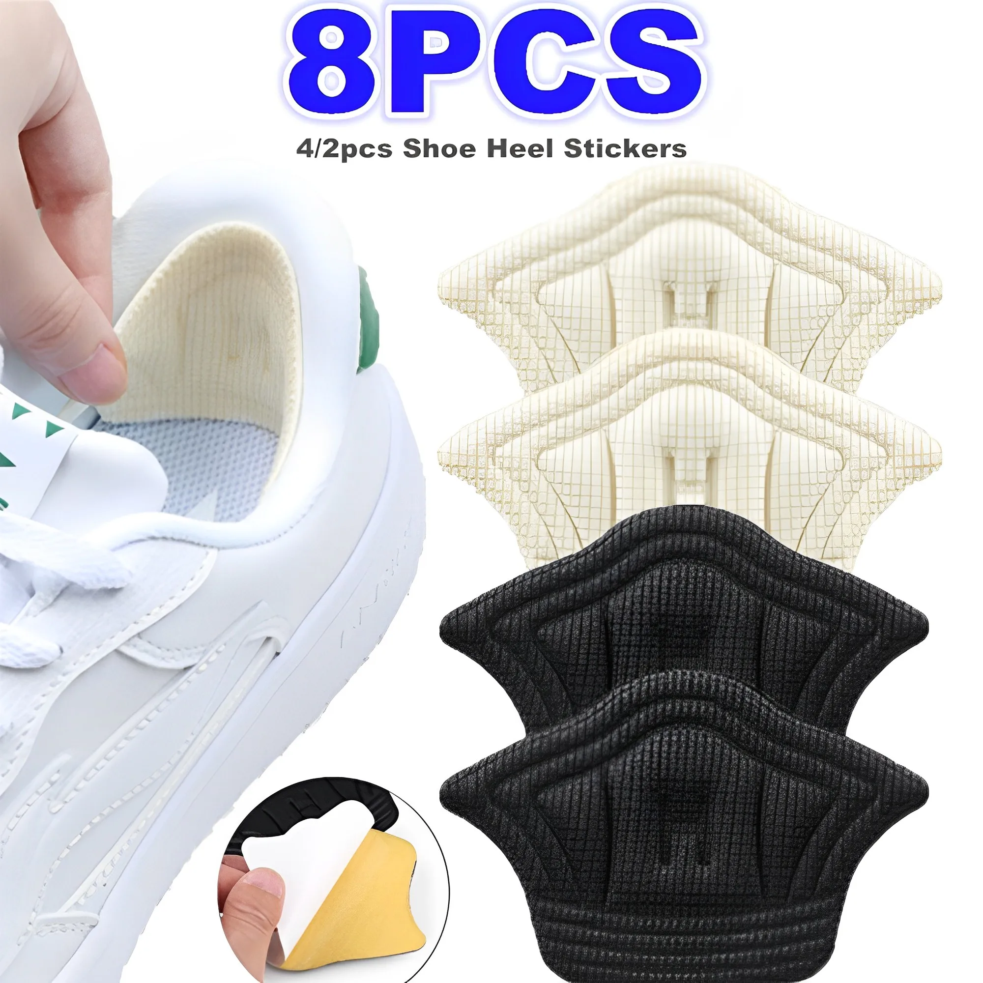 8Pcs Insoles Patch Heel Pads For Sport Shoes Adjustable Size Antiwear