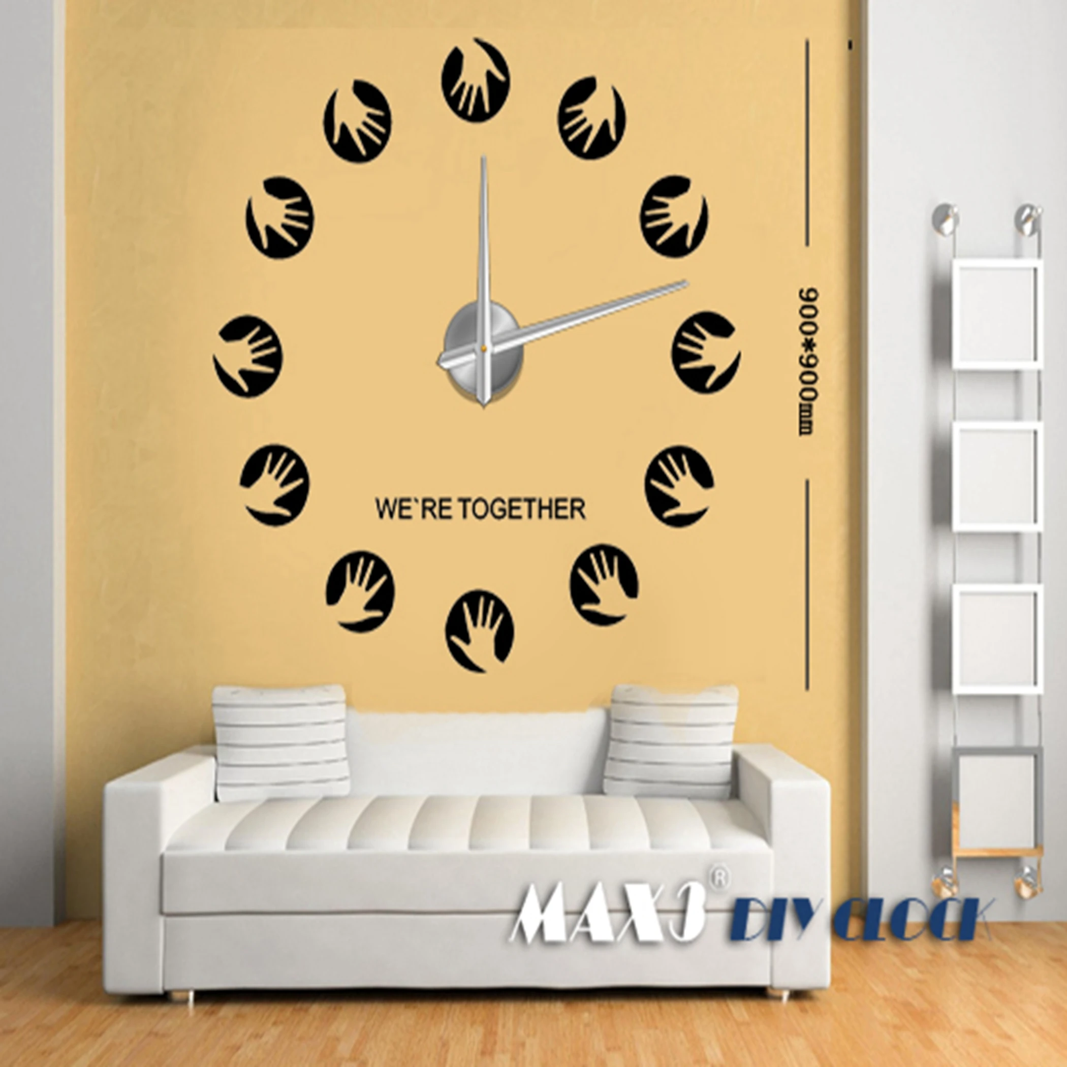 

Self-Adhesive Modern 3D Sticker DIY Room Home Wall Clock Hand Decor 12S016