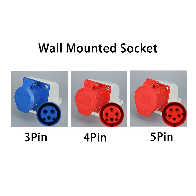 Sollbry Prise Industrielle Bleue, Prise De Montage En Surface Coudée