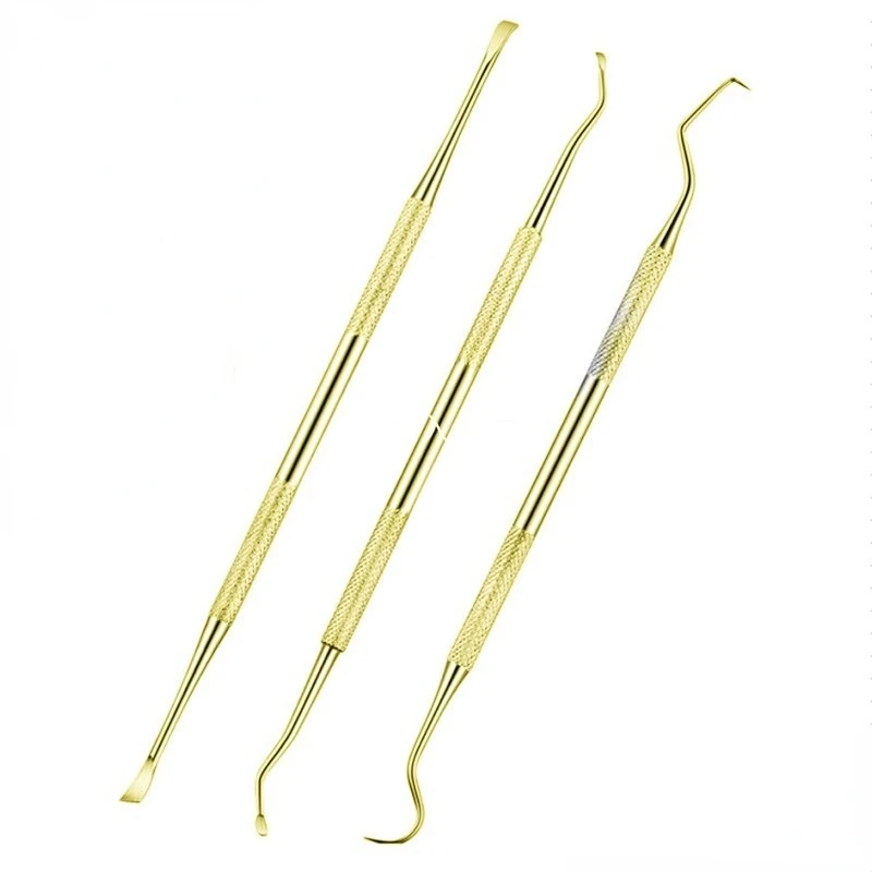 3PCS Stainless Steel Double Ends Dentist Teeth Clean Hygiene Explorer