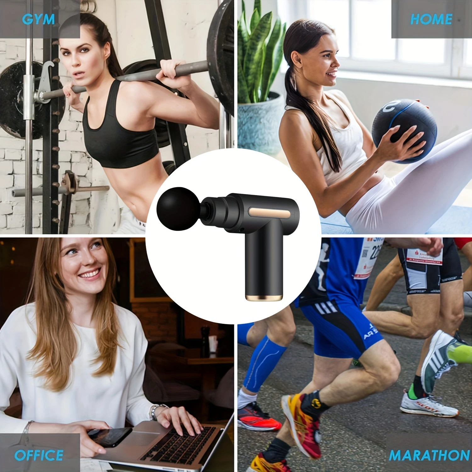 6-Speed Rechargeable Massage Gun for Deep Tissue Relief-Ultra-Quiet & Portable, Perfect for Athlete Recovery