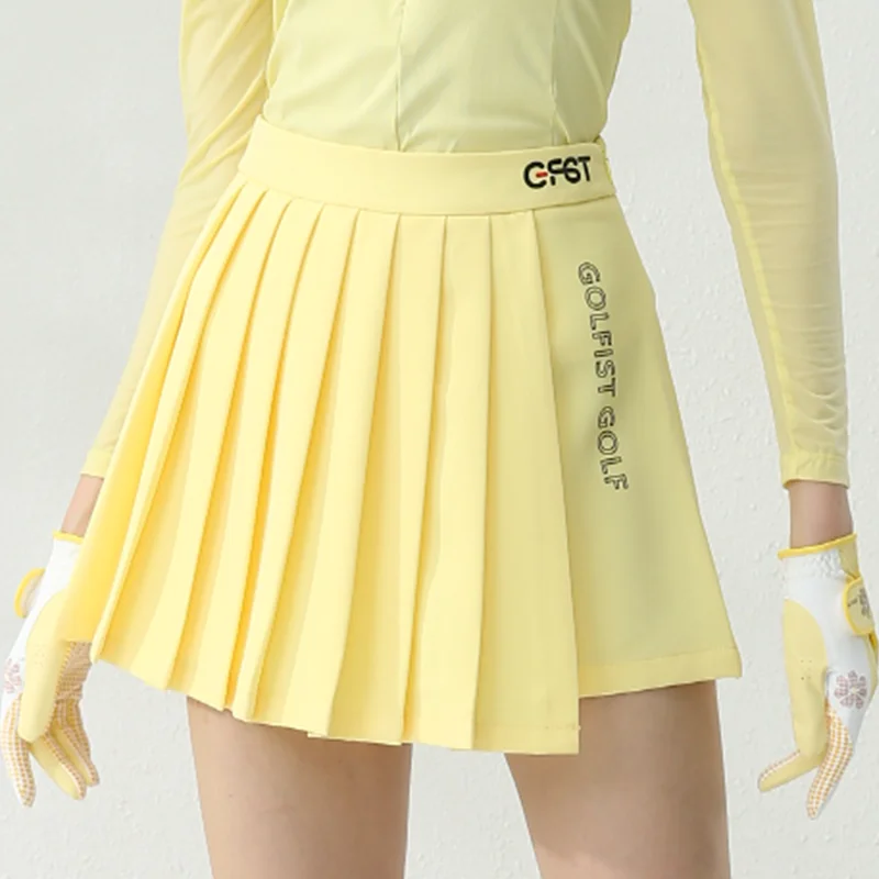 Golfist Golf Women Summer High Waist Pleated Skirt Slim Fit Golf Skorts Ladies Causal Sports Apparels Three Color