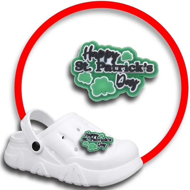 

Комплект булавок для Crocs, шармы, аксессуары для обуви, зеленые украшения St. Патрика, джинсы, женские сандалии, пряжка, Детские сувениры, мужские значки
