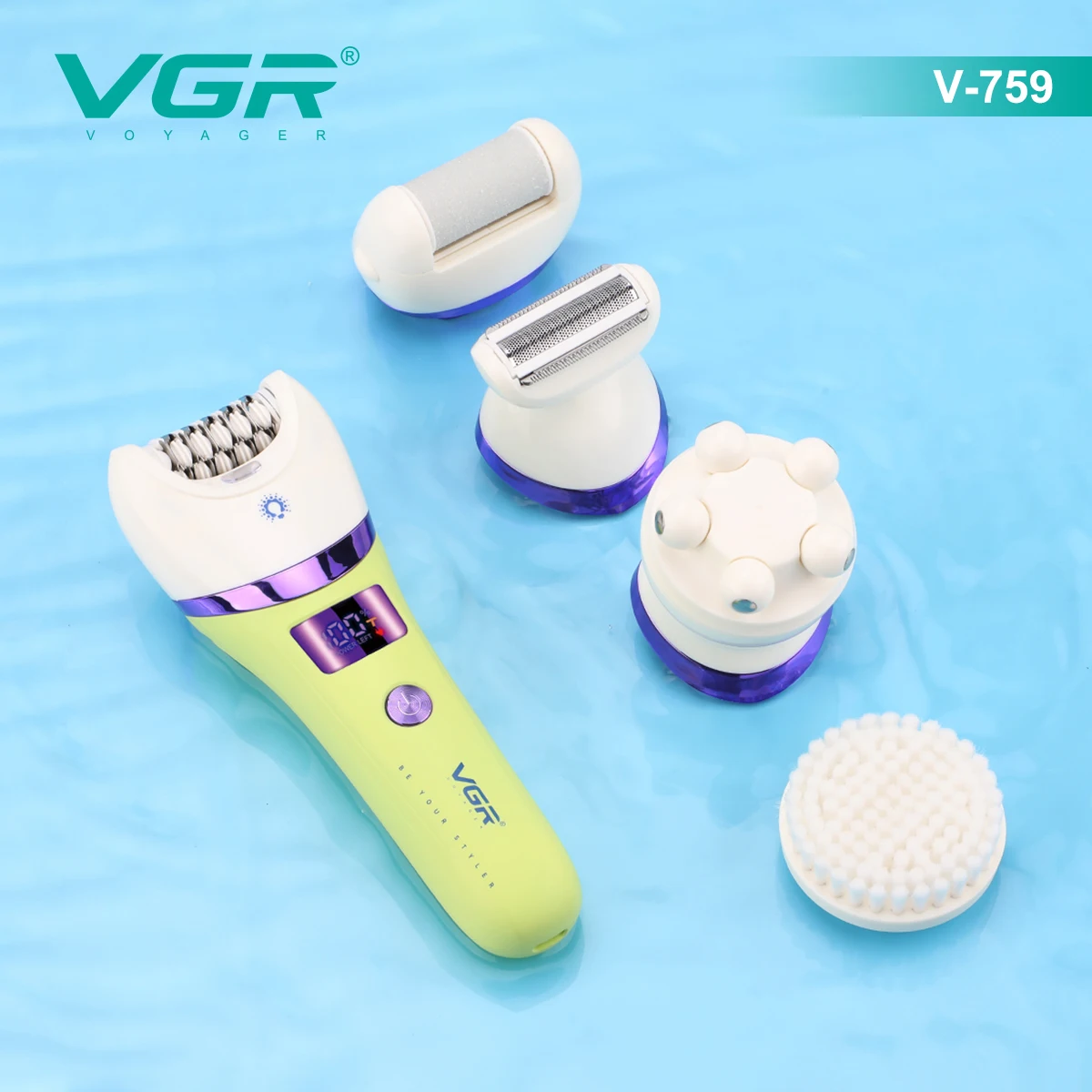 VGR Hair Removal Professional Body Care Trimmer 5in1 IPX6