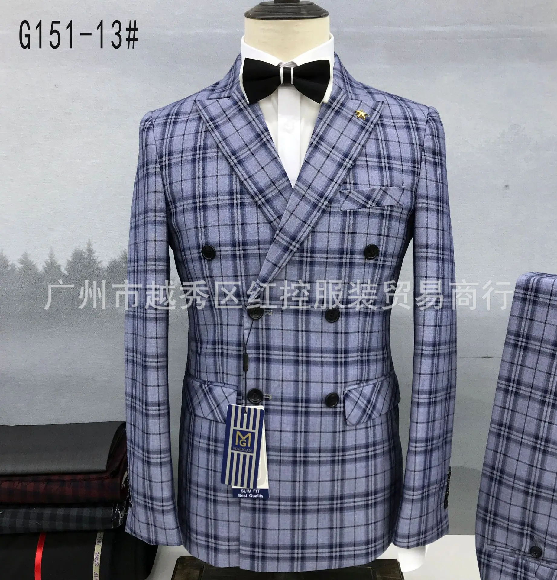 Ensemble de pantalons et blazer de mariage à double boutonnage pour hommes, olympiques College d