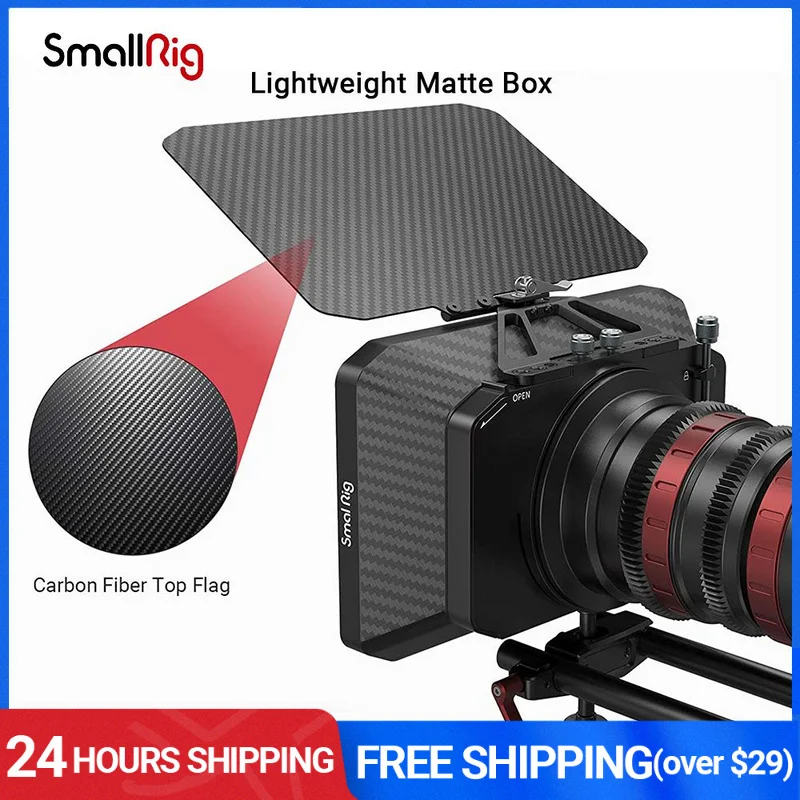 SmallRig-Caja ligera con abrazadera, bandera superior de fibra de carbono para cámaras DSLR, lente 114 de 67-2660mm _ - AliExpress Mobile