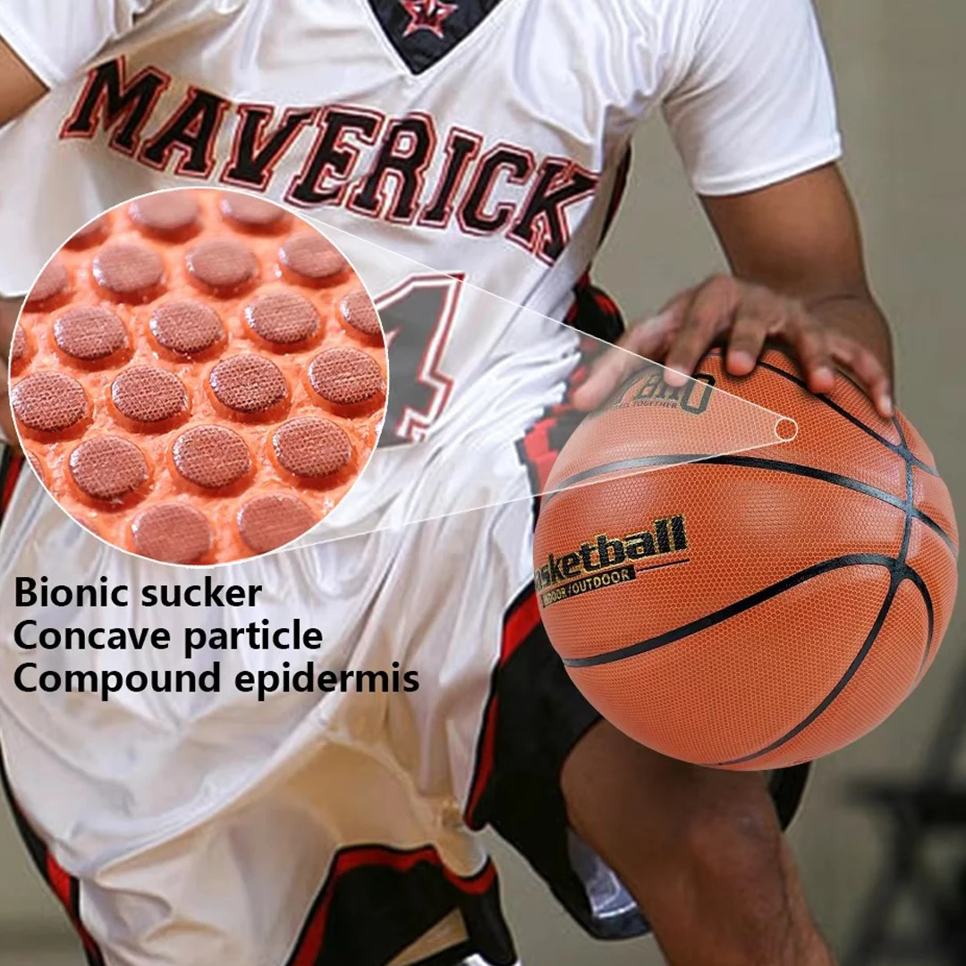 Ballons de basket-ball personnalisés taille 7, en cuir, résistants à l'usure, balle Standard d'entraînement, balles d'équipe de haute qualité pour hommes et femmes, marron