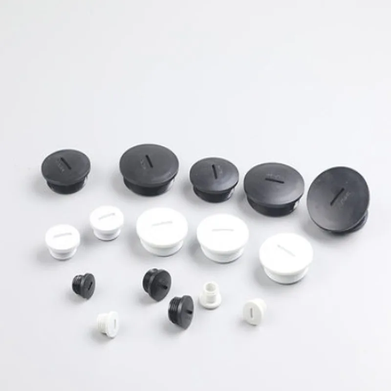 

Nylon Gland Seal Masking Parts with Gasket Black/White Plastic Waterproof Plug Thread Pipe Fitting End Cap Plugs M12-M32