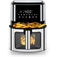 8.5QT with View Window Large Airfryer, 8-in-1 Digital Control, 400°F Temp Controls, Nonstick Dishwasher-Safe, Space-Saving 1