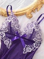Purple Women Lace Babydoll Dress Soft Sleepwear Underwear Festival Gift - Image 3
