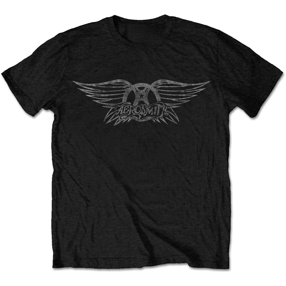 Vintage Logo Aerosmith Band T-Shirt Baumwolle Grafik-T-Shirt Herren Damen Sommer Streetwear