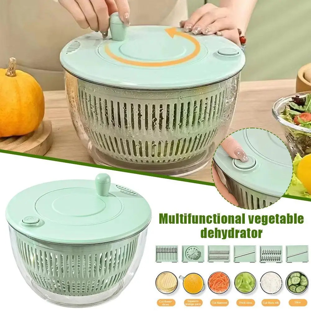 Salad Spinner Salad Dryer Vegetable Washing Dryer Fruit Washer For Drying Greens Drainer Strainer Manual Lettuce Spinner