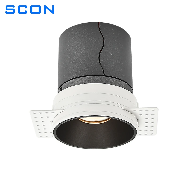 SCON Frameless Led Spotlight Home Embedded Anti-glare Living Room Bedroom Without Main Lamp Full-spectrum Protection Downlight