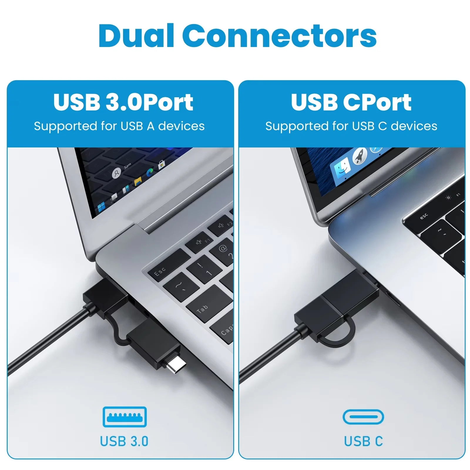 USB-C Card Reader Writer 4-Port for MacBook