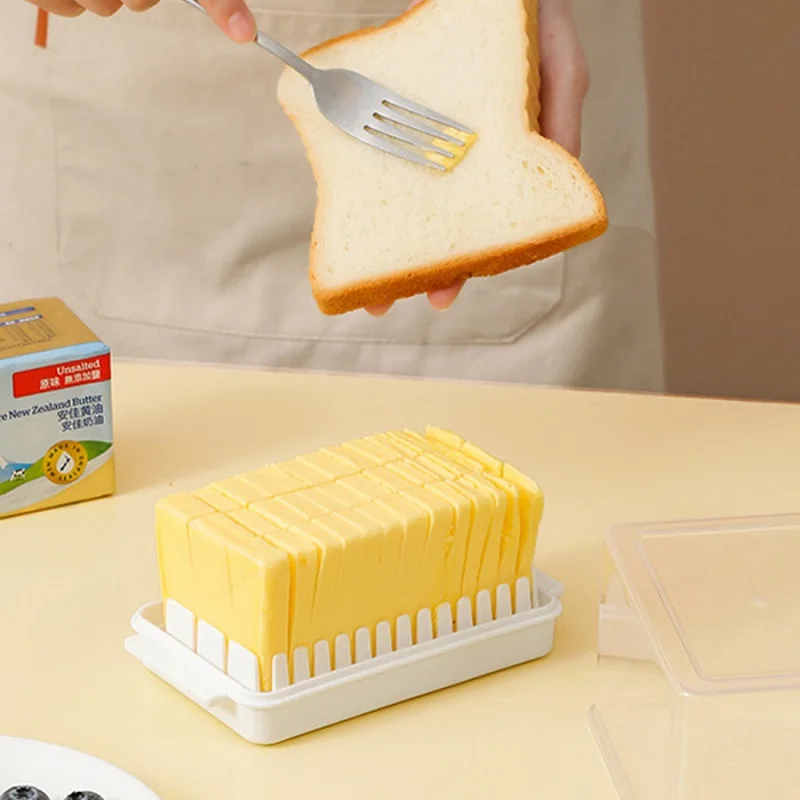 Butter cutting box, food storage box, lid partition cutting, refrigerator preservation storage cheese box