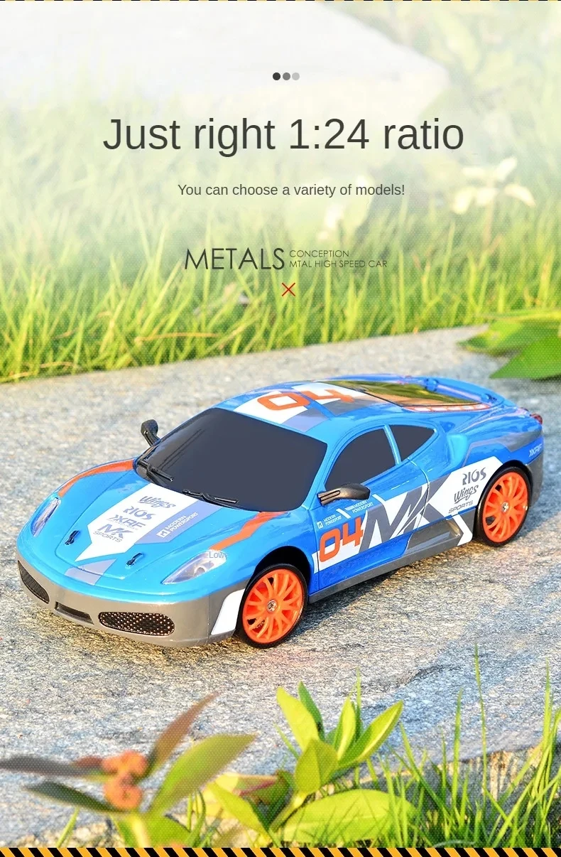 RC Drift Car 4WD - LED Remote Control Racing Vehicle for Kids  Adults