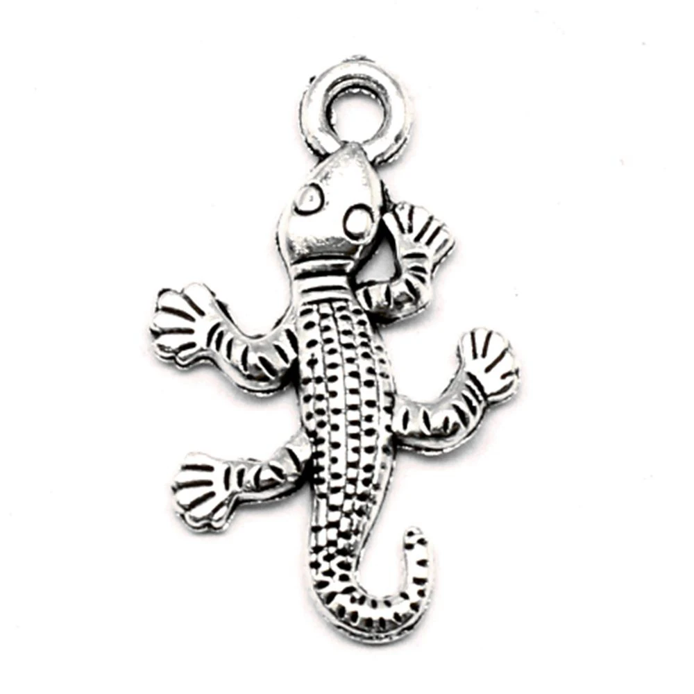 

10 pieces 15x25mm Lizards charms Jewelry making best gift