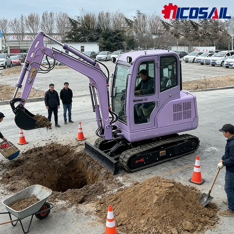 Hochwertiger CE EPA 3,5-Tonnen-Kleinbagger für die Baustelle, Mikrobagger für alle Gelände, kleiner Bagger für städtische Konstruktionen