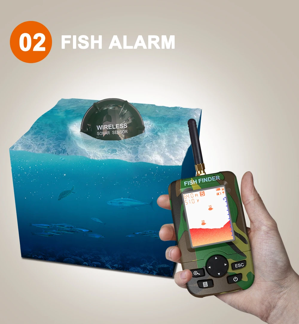 Smart Portable Rechargeable Fish Finder Wireless Sonar Sensor