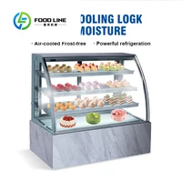 Réfrigérateur à gâteaux en verre, équipement de réfrigération, réfrigérateurs pour café, congélateur Commercial, vitrine de gâteaux 4