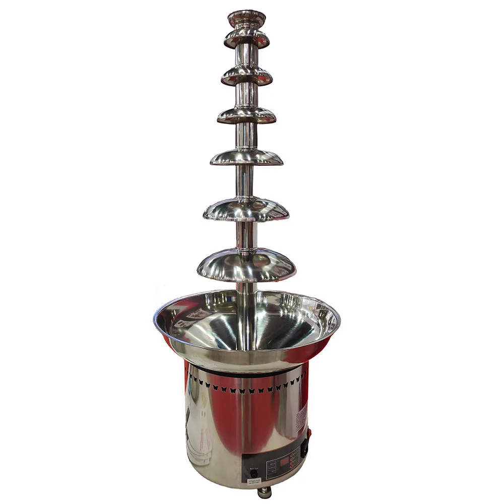 Description Picture 2 of itemXEOLEO Commercial 7 Layer Stainless Steel Chocolate Fondue Machine Chocolate Waterfall Fountain Machine For Restaurant Hotel