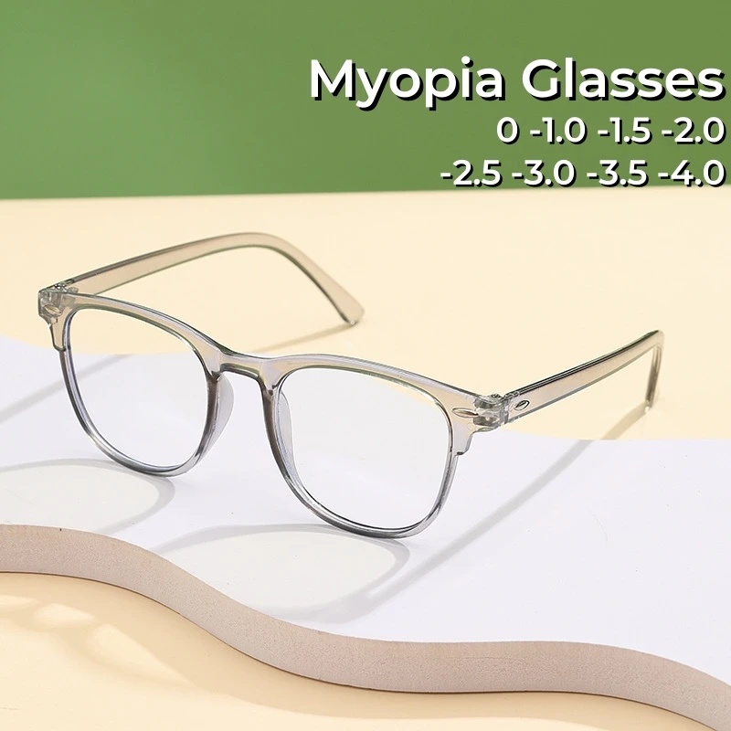 Personalized Men Women Myopia Glasses Trendy Korean Large Finished Glasses Ultra Light Anti Blue Light Near Sight Glasses