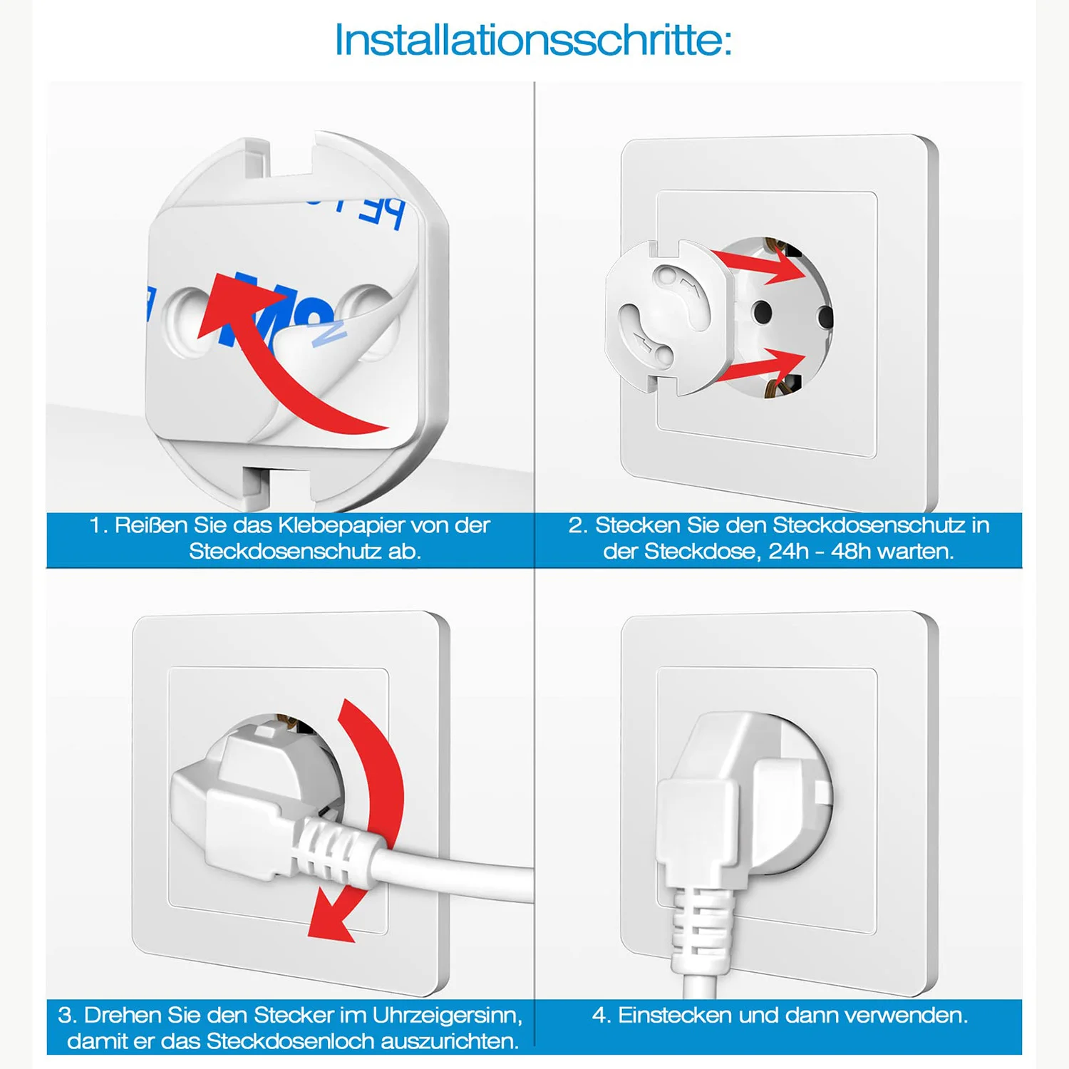 Children Anti Electric Protective Cover Shock Electric Safety EU Standard Power Protection Baby Plug Case Socket Protectors socket covers