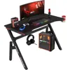 Gaming Desk Computer Desk 47 Inch Home Office Desk Extra Large Modern Ergonomic  PC Carbon Fiber Table Gamer Workstation 1