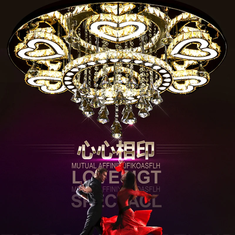 

Роскошная Современная Люстра, светодиодная хромированная люстра, зеркальная металлическая люстра с дизайном в виде сердца