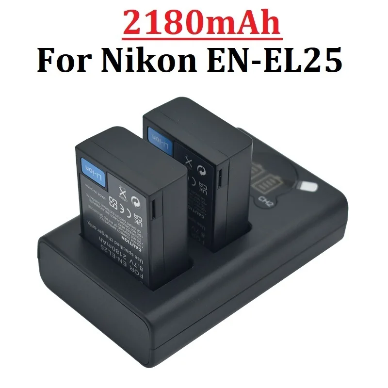 

2180mAh EN-EL25 EN EL25 ENEL25 CAMERA Battery For Nikon Z50 ZFC Z 50 Z FC MH-32 Camera