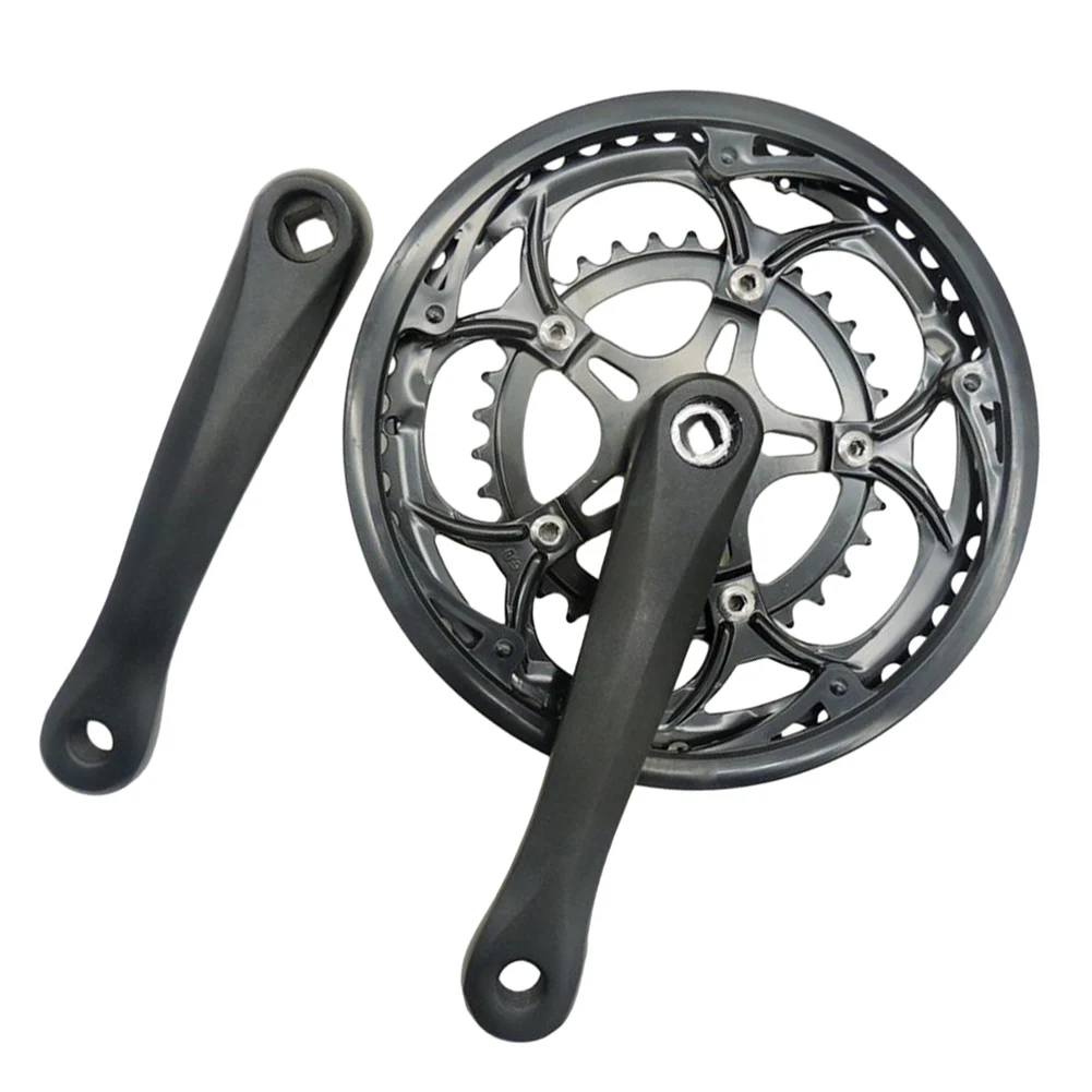 

1PC 9/10 Speed Road Bike Double Chainwheel Set 34/50T Crankset Chainset 170mm Square Taper AL6061 Aluminum Alloy 50T 34T