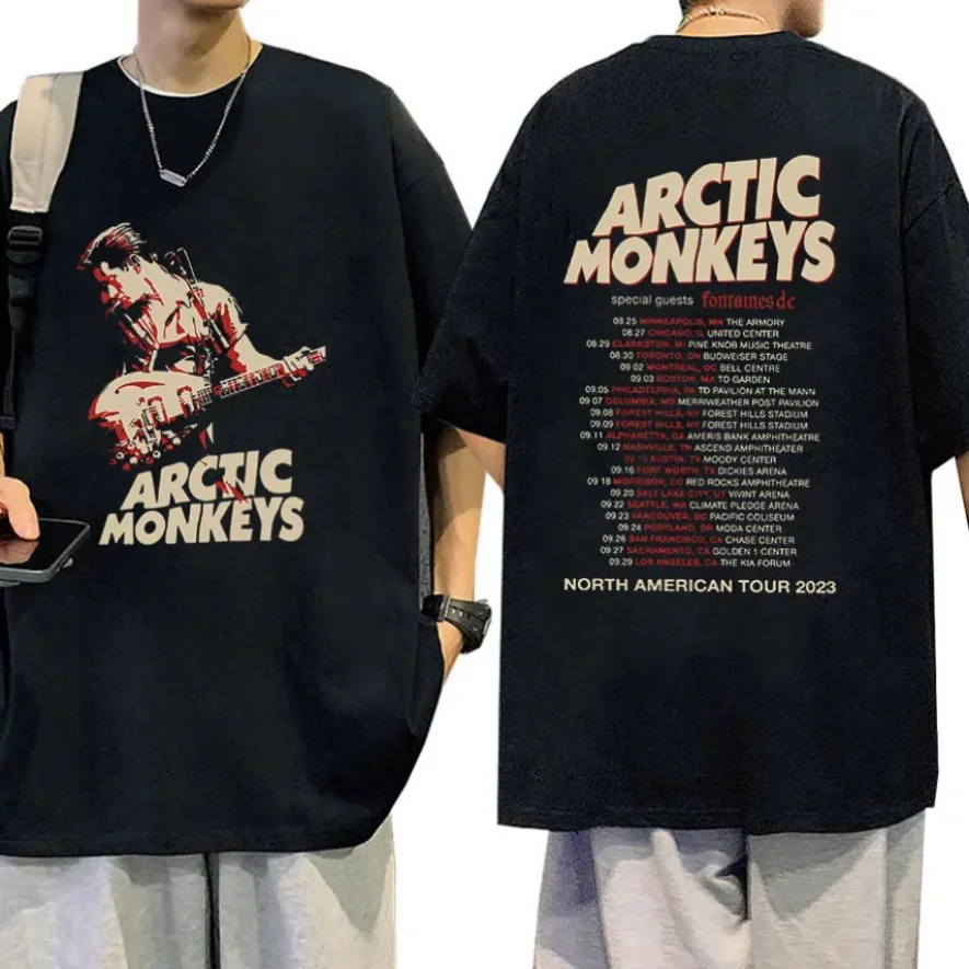 Men-s-Arctic-Monkeys-Tour-Camisetas-Gr-ficas-Hip-Hop-Retro-T-Shirt-de ...