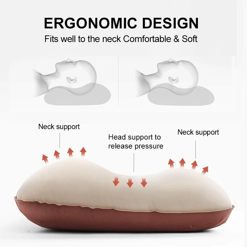 Inflatable Pillow Westtune Camping Pillow Portable Self Inflating Sleeping Pillow 3D Ultralight Sponge Compact Outdoor Travel Neck