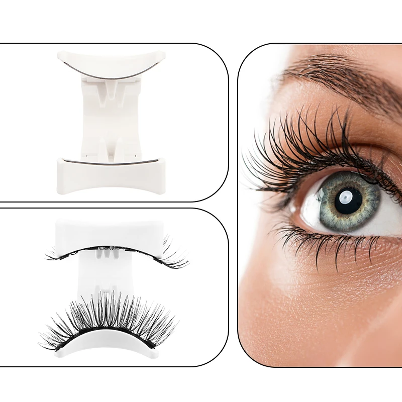 Fake Eyelashes DINGSEN Magnetic Eyelashes 3D Natural False Eyelashes Reusable 4pcs Magnet Clip Set Lashes Extension Makeup Tweezers Lash Set