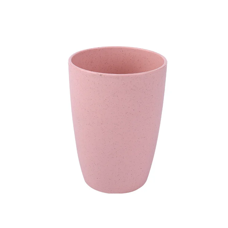 Nordic Style Plastic Tea Cups Eco-Friendly Wheat Straw Cup Coffee Tea Milk Drink Cup Toothbrush for Home Bathroom