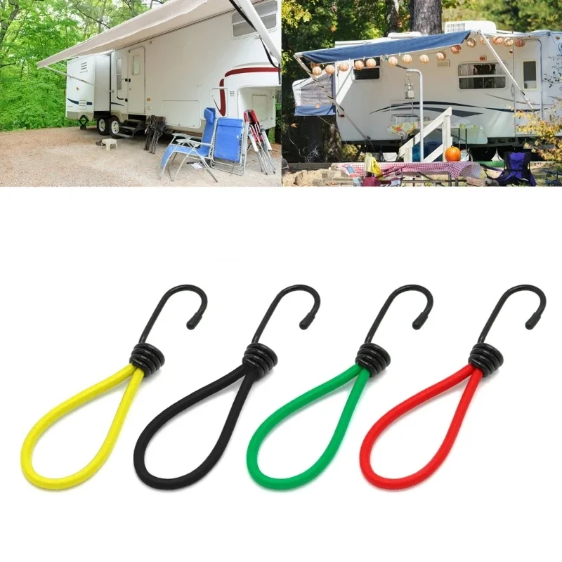 

10 шт., эластичный веревочный крючок для палатки на открытом воздухе, спиральные стальные эластичные шнурки, крючок, крепления